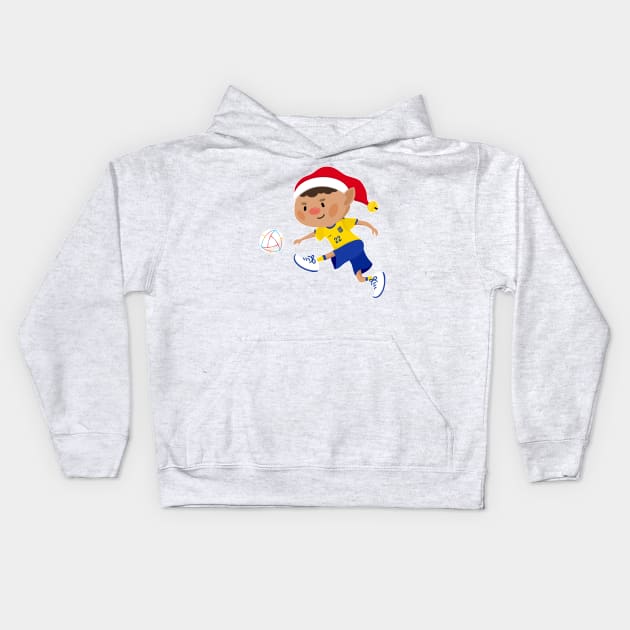 Ecuador football Christmas elf. Football World Cup soccer Kids Hoodie by abtchlr